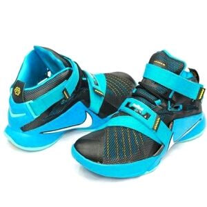 Nike Lebron Soldier 9 IX Shoe Blue Lagoon High Top Kids Size 3Y🌴